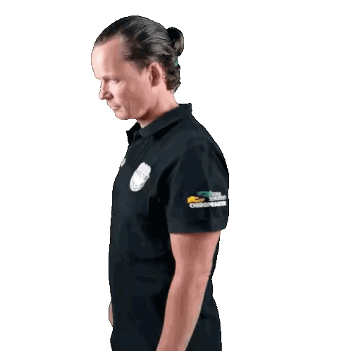 Man in Black Polo with Rockets