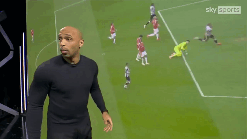 Man in Black Shirt at Sky Sports Soccer Field