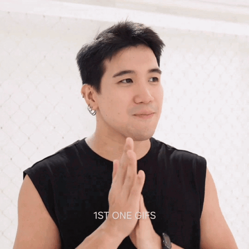 Man in Black Shirt Clapping 1st One Gifs