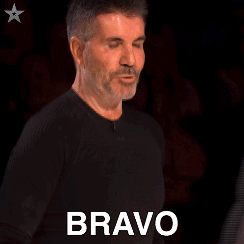 Man In Black Shirt Clapping Bravo GIF
