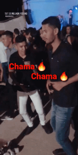 Man In Black Shirt Crowd With Chama Chama GIF