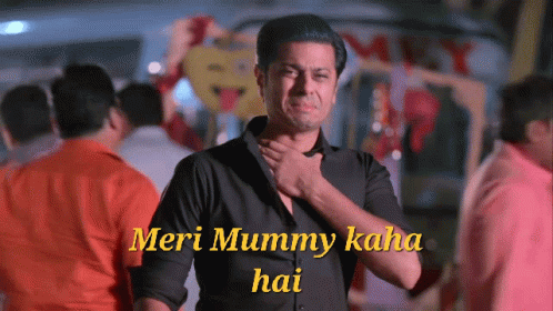 Man in Black Shirt Crying Meri Mummy Kaha Hai
