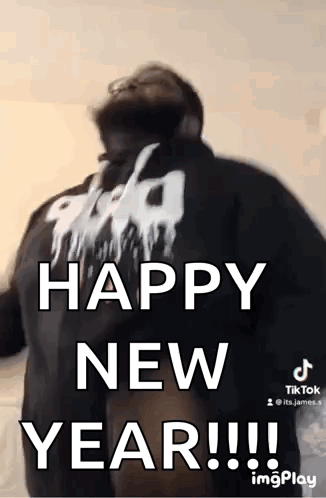 Man in Black Shirt Dancing Happy New Year