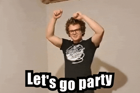 Man in Black Shirt Dancing Let's Go Party