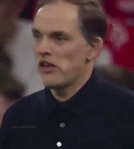 Man In Black Shirt Making Funny Face In Front Of Crowd GIF