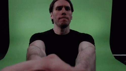 Man In Black Shirt Making Funny Face GIF