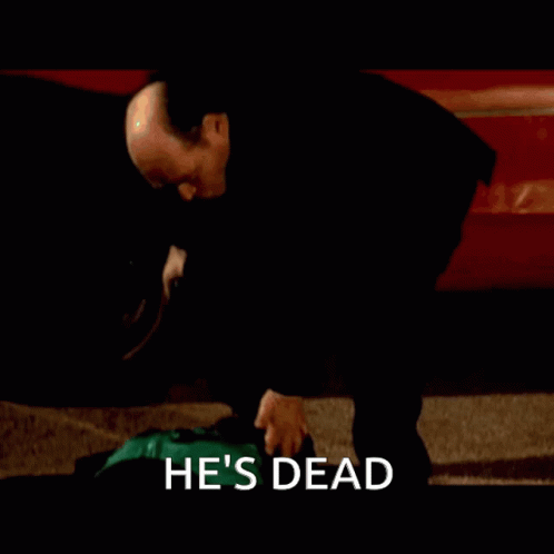 Man In Black Shirt Next To Car Saying He's Dead GIF