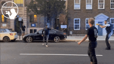 Man In Black Shirt Number 8 Standing On Street GIF