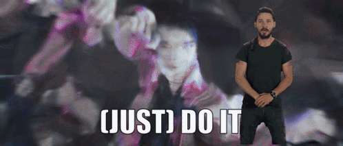 Man In Black Shirt Purple Background Just Do It GIF