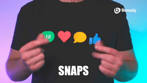 Man In Black Shirt Saying Bonusly Snaps GIF