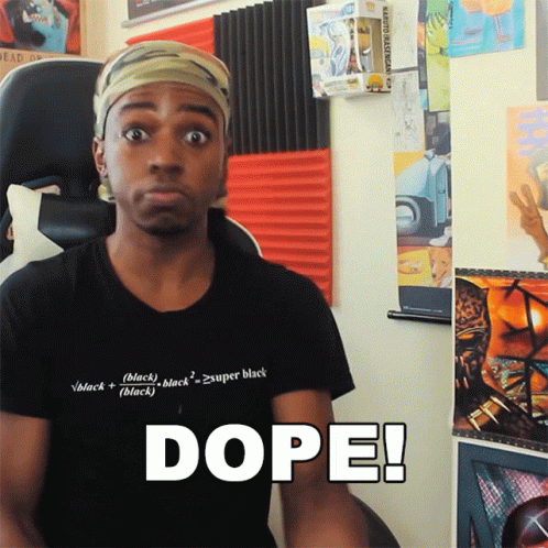 Man In Black Shirt Saying Dope GIF