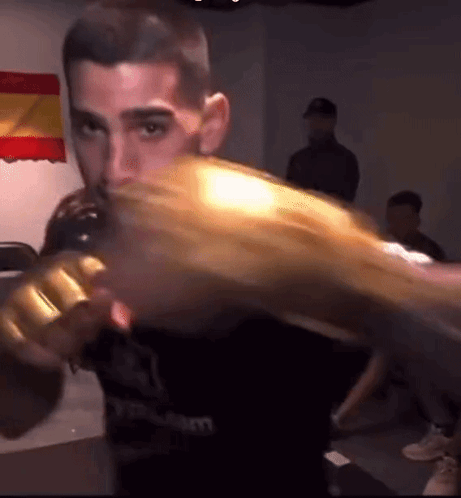 Man In Black Shirt Saying Gym Boxing GIF