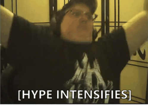 Man in Black Shirt Saying Hype Intensifies