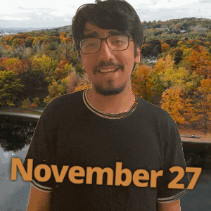 Man in Black Shirt Saying November 27