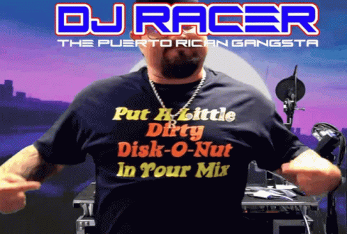 Man in Black Shirt Saying Put a Little Dirty Disk O Nut in Your Mix