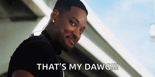 Man In Black Shirt Saying That's My Dawg GIF