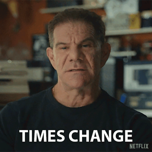 Man in Black Shirt Saying Times Change Netflix