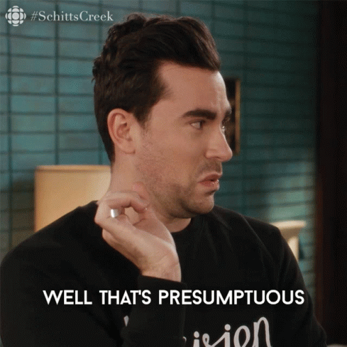 Man In Black Shirt Saying Well That's Presumptuous GIF