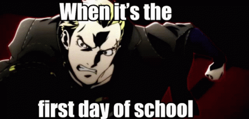 Man in Black Shirt Saying When It's the First Day of School