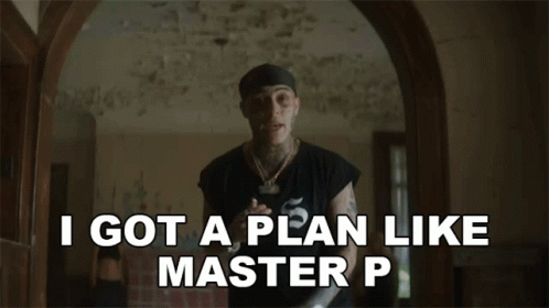 Man in Black Shirt Says Plan Like Master P
