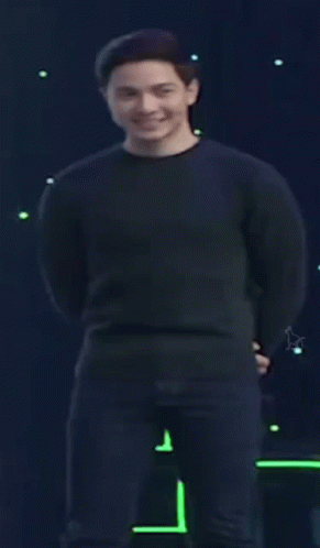 Man In Black Shirt Smiling GIF