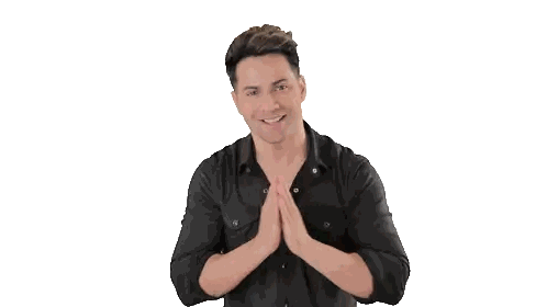 Man in Black Shirt Smiling and Clapping