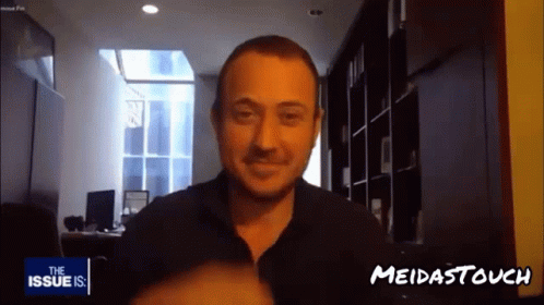 Man In Black Shirt Smiling GIF