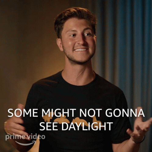 Man In Black Shirt Some Might Not See Daylight GIF