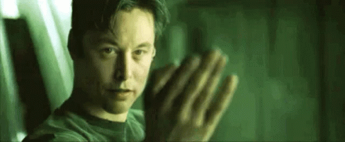 Man In Black Shirt Standing With Outstretched Hands GIF