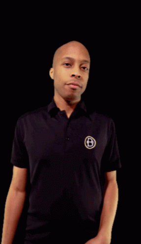 Man in Black Shirt With Circle