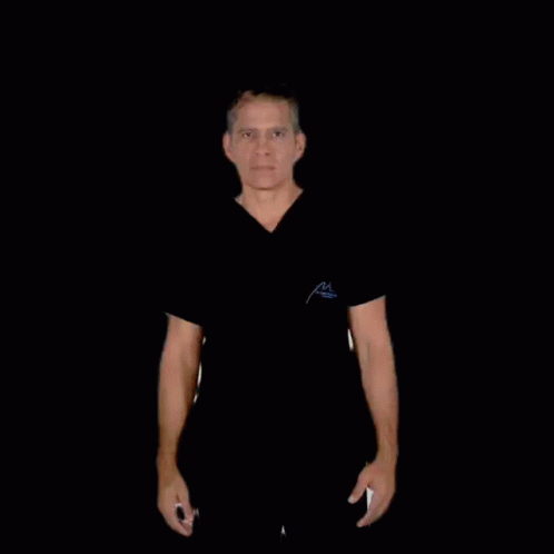 Man In Black Shirt With Letter M GIF