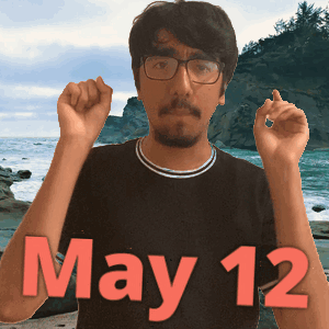 Man In Black Shirt With May 12 GIF