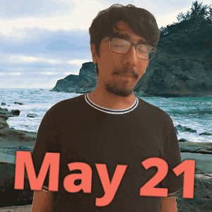 Man In Black Shirt With May 21 GIF