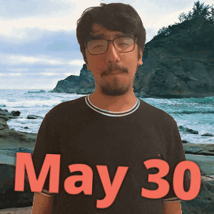 Man In Black Shirt With May 30 GIF