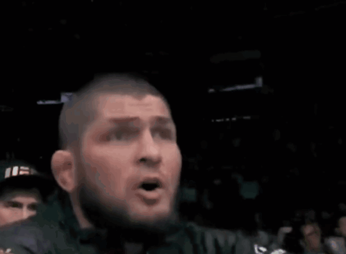 Man In Black Shirt With UFC On Back GIF