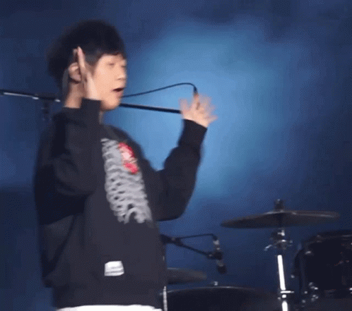 Man In Black Skeleton Sweatshirt GIF