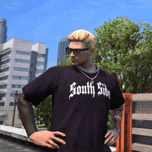 Man In Black South Side T-Shirt GIF