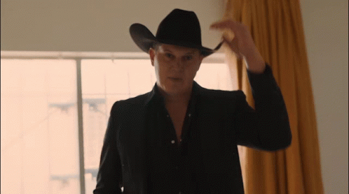 Man in Black Suit and Cowboy Hat
