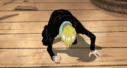 Man in Black Suit Bending Over on Knees
