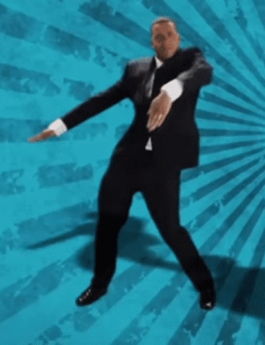 Man In Black Suit Crazy Dancing GIF