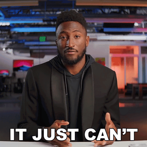 Man in Black Suit Says It Just Can't