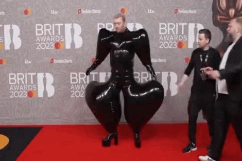 Man in Black Suit Walking on Brit Awards 2023 Red Carpet