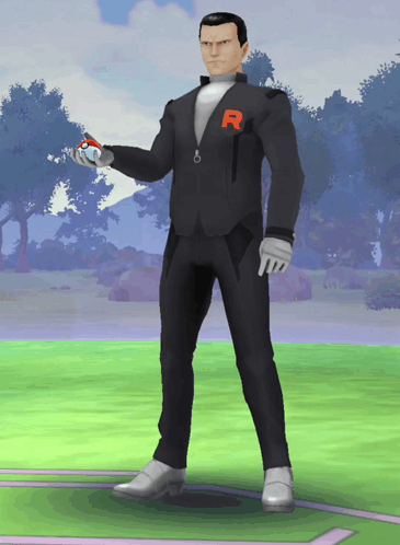 Man In Black Suit With Red R GIF