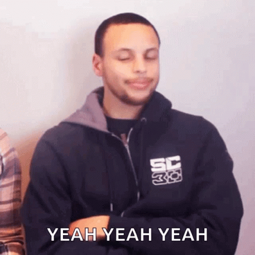 Man In Black Sweatshirt Number 38 Says Yeah Yeah Yeah GIF