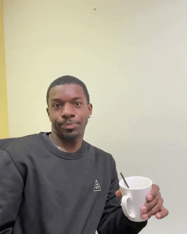 Man In Black Sweatshirt Pointing GIF