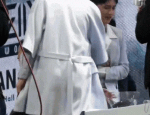 Man In Black T-Shirt Before Y3aqua Poster GIF