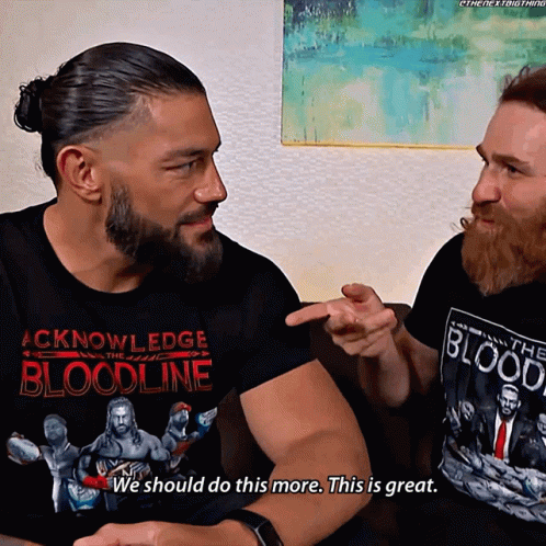 Man in Black T-Shirt Saying Acknowledge Bloodline