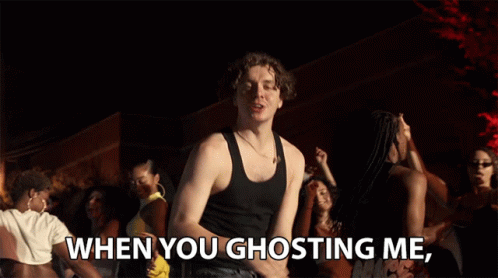 Man in Black Tank Top Says When You Ghosting Me