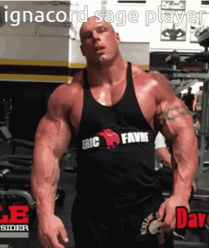 Man In Black Tank Top With Eric Favre GIF