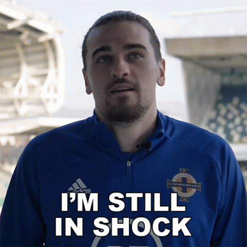 Man in Blue Adidas Says I'm Still in Shock